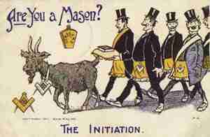Masonic Goat Postcard