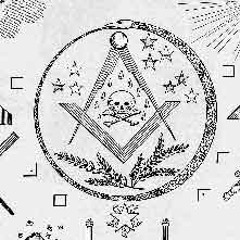 Masonic Apron with Skull & Crossbones, Ouroboros