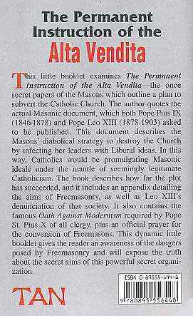 Alta Vendita Back Cover