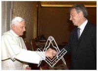 Tony Blair, Pope Benedict, Secret Masonic Handshake, Freemasons, Freemasonry, Freemason