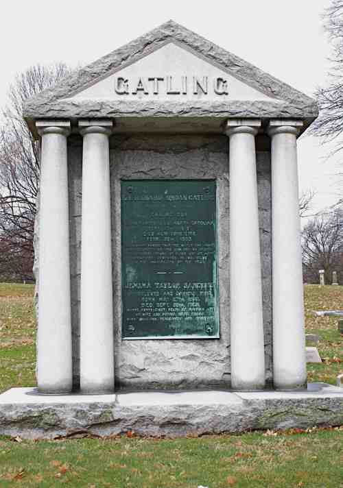 Gatling�s tomb, Freemasonry, Freemasons, Masonic Symbols, Twin Pillars