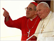 Cardinal Jean-Marie Lustiger and Pope John Paul II