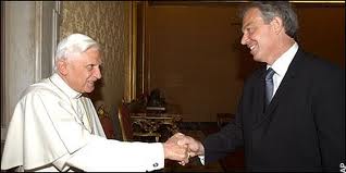 Pope Benedict, Tony Blair, Handshake, Secret, Freemasonry, Freemasons, Masonic