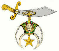 logo for the Ancient Arabic Order of Nobles of the Mystic Shrine. Shriners