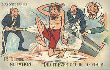 Masonic Initiation Postcard